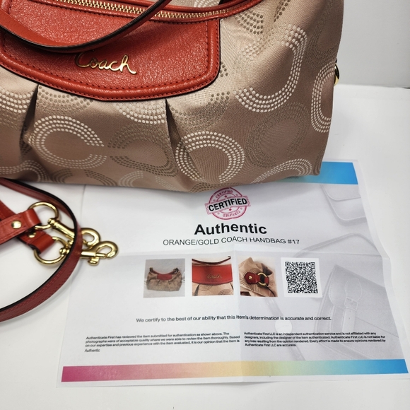 COACH Ashley Dotted Op Art Convertible Hobo F20031 Size 14" X 9" X 6" - Picture 10 of 12